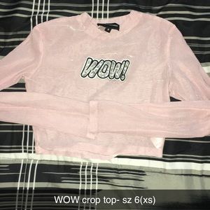 WOW Sparkle crop top Sz 6 (Sm)